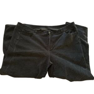 Lane Bryant Black Corduroy Pants Women’s 24 Relaxed Fit